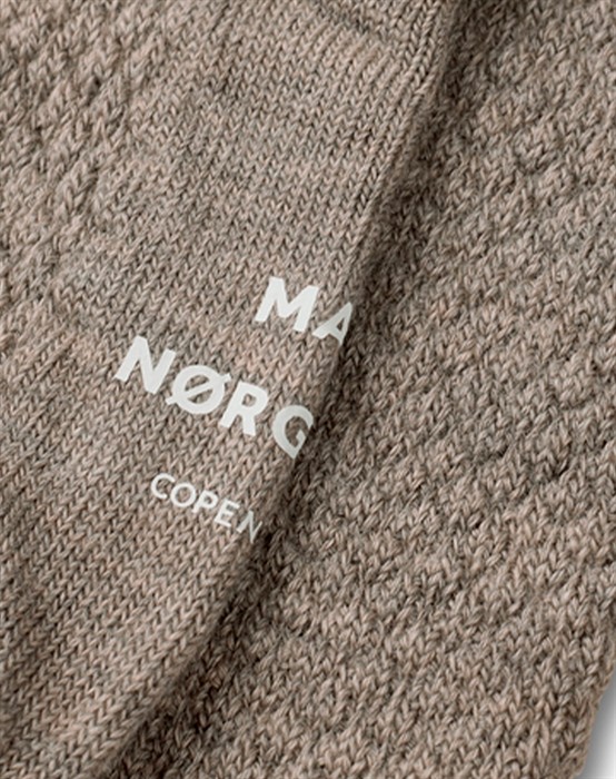 Woolen Bubble Strømper - Silver Birch Melange 